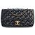 Chanel Blue Paris Salzburg Medium Patent and Goatskin CC Eyelet Flap Blu navy