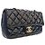 Chanel Blue Paris Salzburg Medium Patent and Goatskin CC Eyelet Flap Blu navy - vista 3