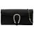 Clutch Dionysus com corrente em cetim canelado preto e cristais Gucci