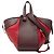 LOEWE Hammock Tasche Klein Bicolor aus Kalbsleder Rot Braun