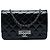 Chanel Black Quilted Patent Golden Class Wallet on Chain Nero
