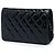 Chanel Black Quilted Patent Golden Class Wallet on Chain Nero - vista 2