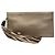 Bamboo Clutch Gucci in vitello metallizzato marrone con nappina in bambù Bronzo