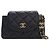 Portacellulare con catena Chanel Mini CC Quilted in pelle d'agnello nera Nero