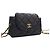 Portacellulare con catena Chanel Mini CC Quilted in pelle d'agnello nera Nero - vista 3