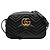 Gucci Borsa a tracolla Small GG Marmont Matelassé in pelle di vitello nera Nero