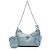 Borsa Satchel Prada Re Edition 2005 in Tessuto con Rifiniture in Saffiano Blu Blu chiaro - vista 7
