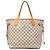 Louis Vuitton White Damier Azur Neverfull MM Weiß