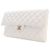Chanel White CC Quilted Caviar Flap Clutch Weiß - Ansicht 2