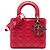 Autre Marque Dior Red Small Lambskin Cannage My ABCDior Lady Dior Rosso