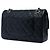 Chanel Black Medium Classic Lambskin Double Flap Preto - vista 2