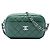 Chanel Piccola Borsa Camera Case in Pelle di Agnello Matelassé Verde con CC