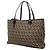 Fendi Small Zucchino Canvas Tote Braun Dunkelbraun - Ansicht 2