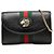 Gucci Mini Borsa a Tracolla Rajah Web Chain in Pelle di Vitello Nera Nero
