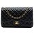 Chanel Black Jumbo Classic Lambskin Double Flap Negro