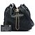 Borsa a secchiello Chanel Black Medium Crumpled Calfskin Coco Pleats con coulisse Nero - vista 6