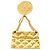 Spilla Chanel Gold CC placcata oro Quilted Flap Bag D'oro - vista 5
