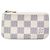 Louis Vuitton White Damier Azur Pochette Cles Bianco