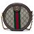 Gucci Mini Borsa a Tracolla Rotonda Ophidia Web in GG Supreme Beige