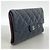Cartera larga tri-fold Chanel de piel de cordero negra Negro - vista 2