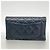 Cartera larga tri-fold Chanel de piel de cordero negra Negro - vista 9