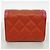 Cartera tri-fold Chanel en piel de becerro granulada Roja - vista 9