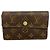 Cartera Louis Vuitton marrón tri-fold Castaño
