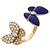 Van Cleef & Arpels De Papillon Entre d'Or Ring Blau