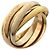 Cartier Trinity Ring in Gelb Weiß und Roségold