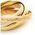 Cartier Trinity Ring in Gelb Weiß und Roségold - Ansicht 4