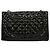 Borsa a tracolla Chanel in pelle verniciata nera Nero - vista 10