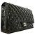 Borsa a tracolla Chanel in pelle verniciata nera Nero - vista 2