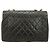 Borsa a tracolla Chanel in pelle d'agnello nera Nero - vista 11