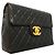 Borsa a tracolla Chanel in pelle d'agnello nera Nero - vista 2