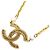 Chanel vergoldete Halskette mit Kunstperle Golden