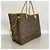 Sac Cabas Louis Vuitton Monogram Neverfull GM Marron - vue 2