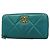 Cartera larga de piel de cordero verde de Chanel