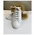 Baskets Louis Vuitton en cuir blanc et fourrure Marron - vue 4