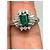 Autre Marque Platin Ballerina Ring Smaragd Diamant Weiß Grün - Ansicht 11