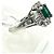 Autre Marque Platin Ballerina Ring Smaragd Diamant Weiß Grün - Ansicht 3