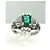 Autre Marque Platin Ballerina Ring Smaragd Diamant Weiß Grün - Ansicht 4