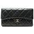 CHANEL CLASSIQUE A RABAT TIMELESS STEPPED LEDER GELDBÖRSE SCHWARZ