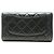 CHANEL CLASSIQUE A RABAT TIMELESS STEPPED LEDER GELDBÖRSE SCHWARZ - Ansicht 2