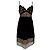 Vestido midi Theory con ribete de encaje en triacetato negro