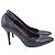 Stuart Weitzman spitze Pumps aus dunkelblauem Leder in Schlangenleder-Optik Marineblau