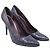 Stuart Weitzman spitze Pumps aus dunkelblauem Leder in Schlangenleder-Optik Marineblau - Ansicht 3