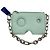 Off White Bolsa de ombro Off-White Burrow-20 em couro Mint Verde