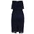Autre Marque Vestido midi sem alças de renda Likely Driggs em poliéster azul marinho - vista 4