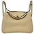 Borsa a tracolla Hermès Lindy 26 in pelle Clemence Cream Bianco Crudo