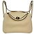 Borsa a tracolla Hermès Lindy 26 in pelle Clemence Cream Bianco Crudo - vista 2